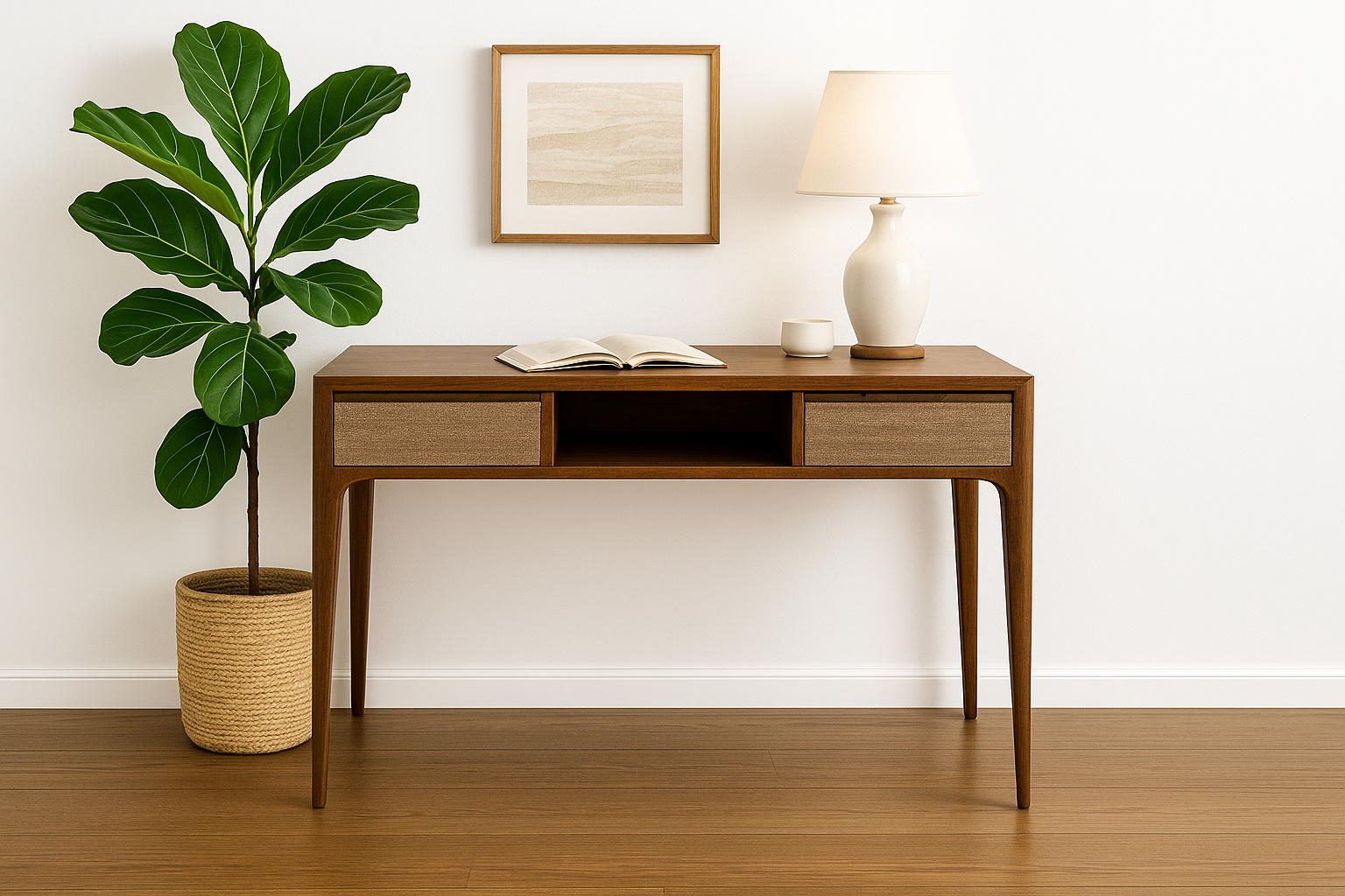 SleekLine Modern Wooden Writing Desk