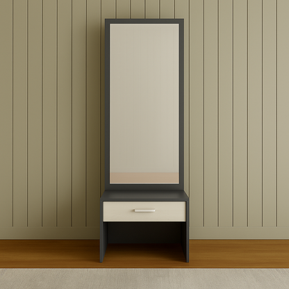 Arista Minimalist Wooden Dressing Table with Mirror