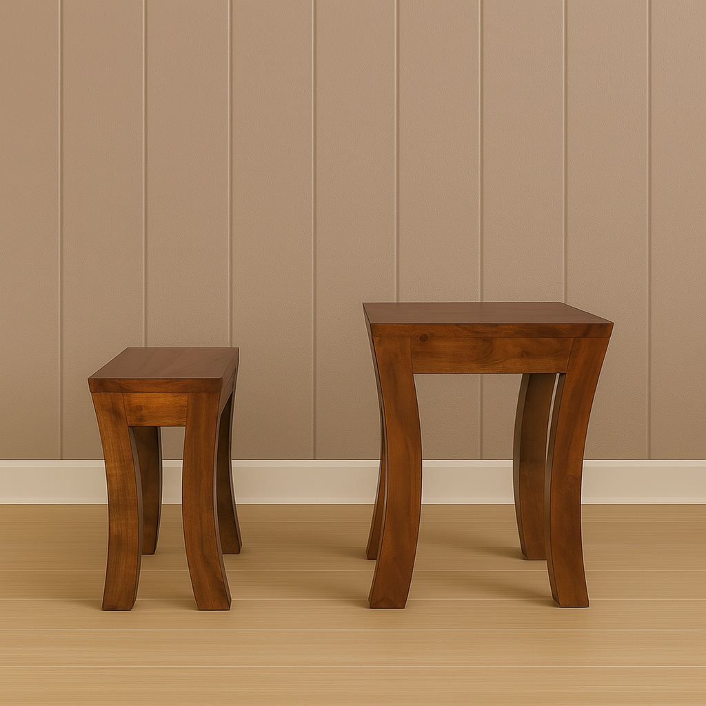 CurveNest Wooden Sidetable (Set of 2) Collection