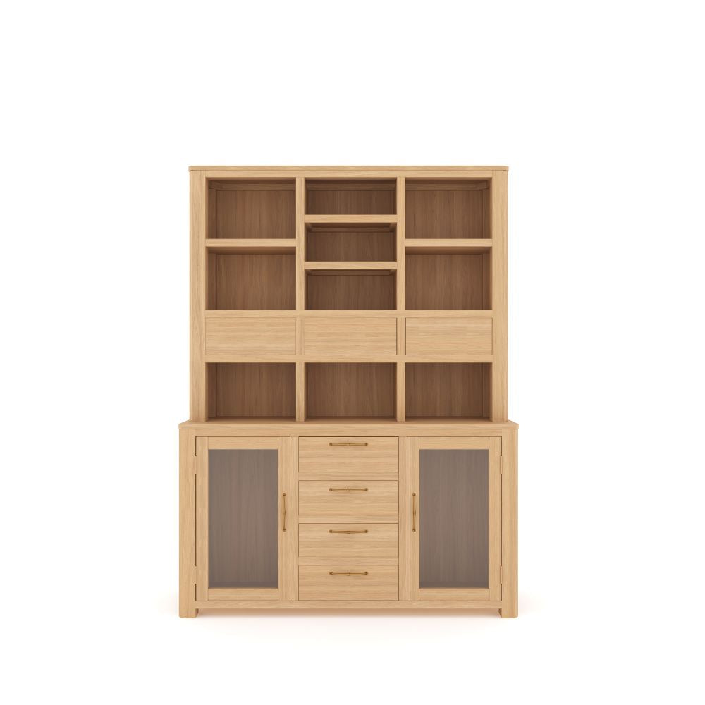 Crockery Cabinet in Oak Veneer For Kitchen