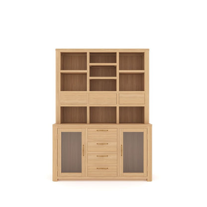 Crockery Cabinet in Oak Veneer For Kitchen