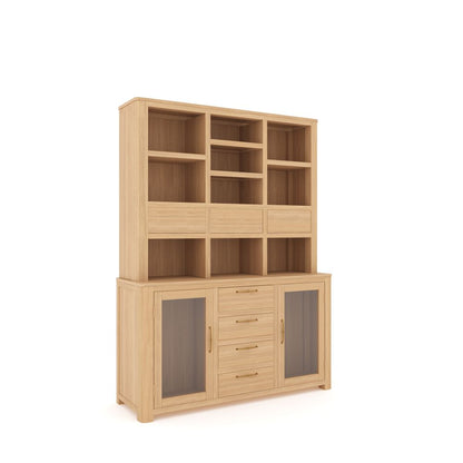 Crockery Cabinet in Oak Veneer For Kitchen