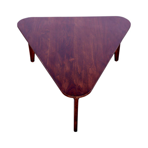 Vintage Walnut Finish  Center Table Made of Solid Shagan Wood Coffee Table