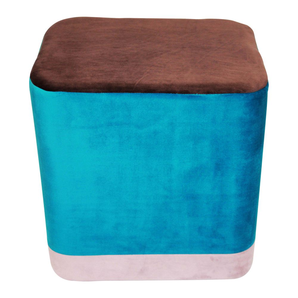 Velvet Cloth upholstered Pouff