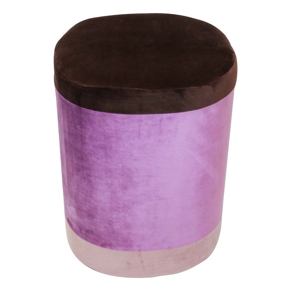Velvet Cloth upholstered Pouff