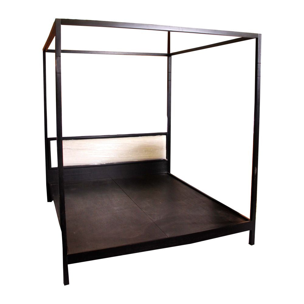 Sagwan Wood King Size Bed for Bedroom/Home/Hotel/Living Room Metal Frames