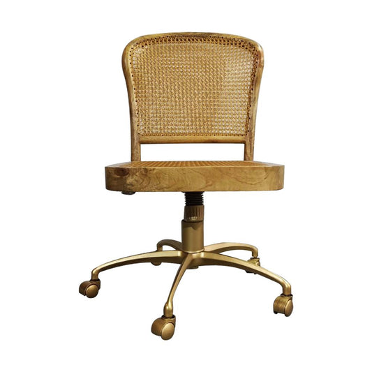 Wooden Chair in Rattan Cane Chair