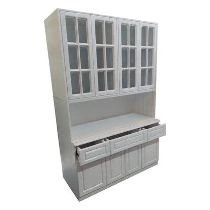 Crockery Cabinet in Oak Veneer For Kitchen