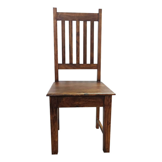 Wooden Chair Natural Walnut Finish In Acacia Wood