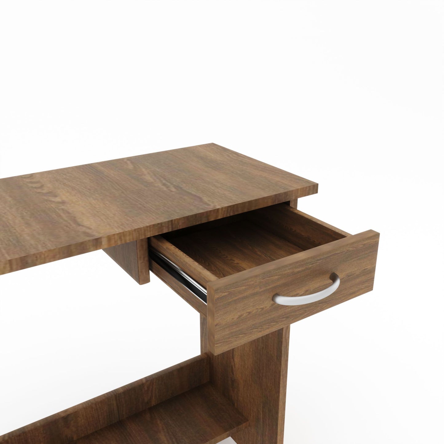 Study Wooden Computer Table Engineered Wood Study Table Walnut Finish  Work from home desk.