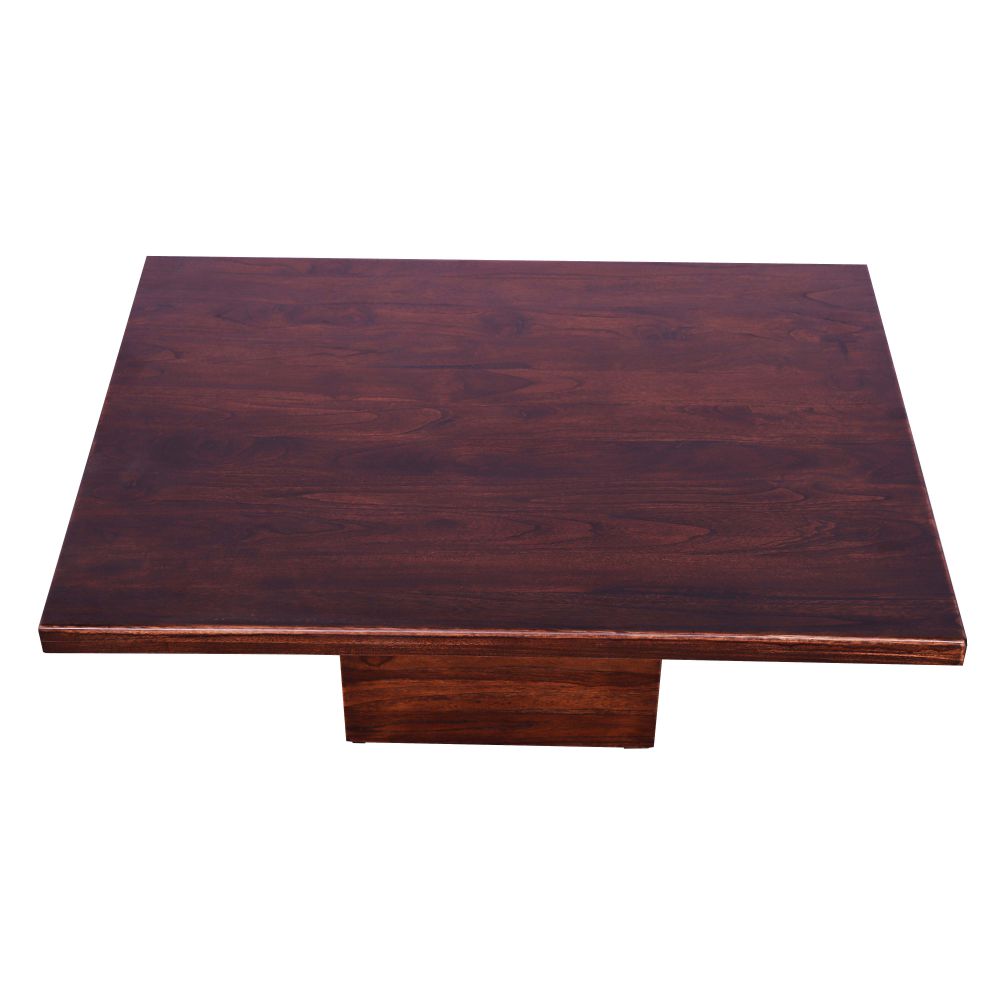 Sagwan wood grain finish center and coffee table walnut finish on top