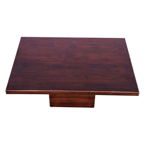 Sagwan wood grain finish center and coffee table walnut finish on top