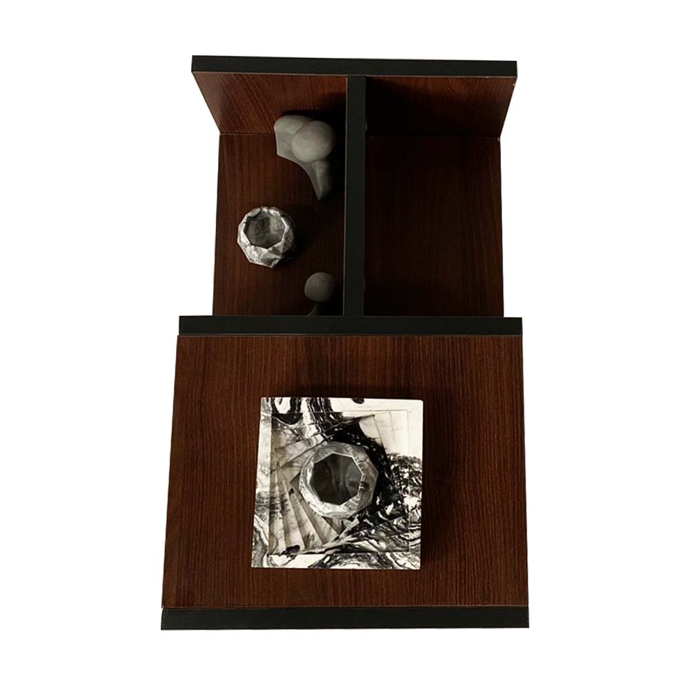 Wooden Open Shelves for Bedroom Engineered Wood Side Table Finish Color Laminated