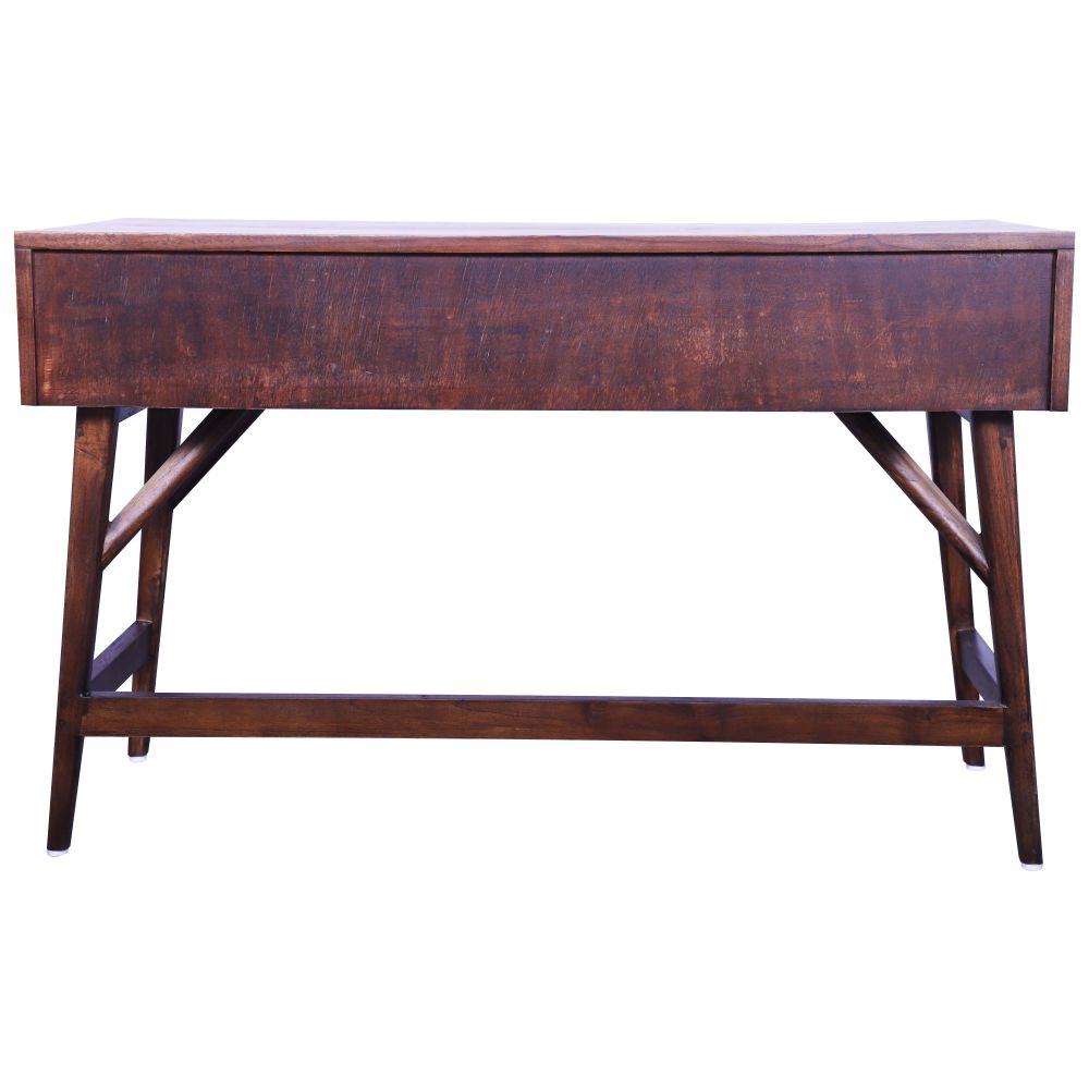 Counter height writing desk in brown color  classic study table in sagwan wood