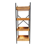 Storage Racks in Metal With Wood Rattan Baskets For Multi Purpose