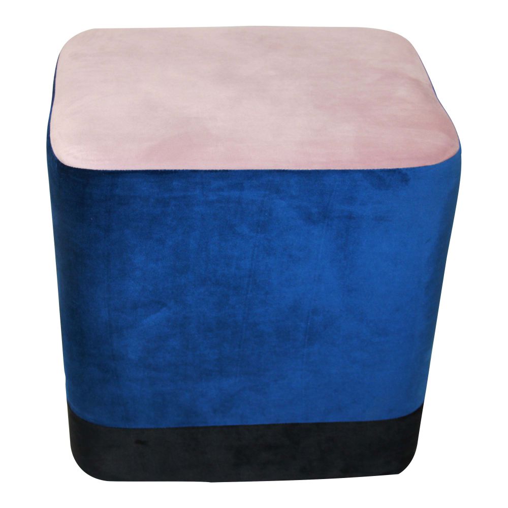 Velvet Cloth upholstered Pouff