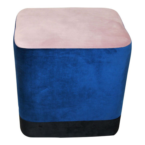 Velvet Cloth upholstered Pouff