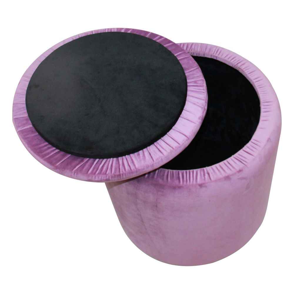 Velvet Cloth upholstered Pouff