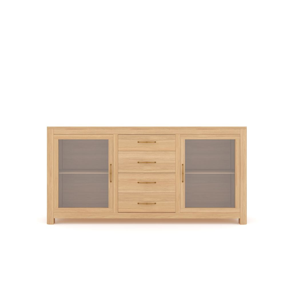 Side Console in Natural Oak Wood