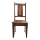 Wooden Chair Natural Walnut Finish In Acacia Wood
