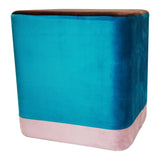 Velvet Cloth upholstered Pouff