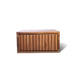 Bedsite drawer sagwan wood fluted front with natural finish