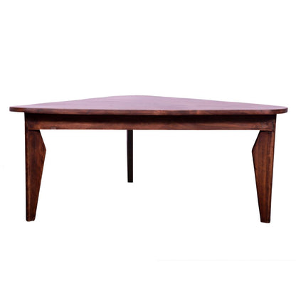 Vintage Walnut Finish  Center Table Made of Solid Shagan Wood Coffee Table