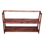 Solid Wood Open Book Shelf Teak Finish