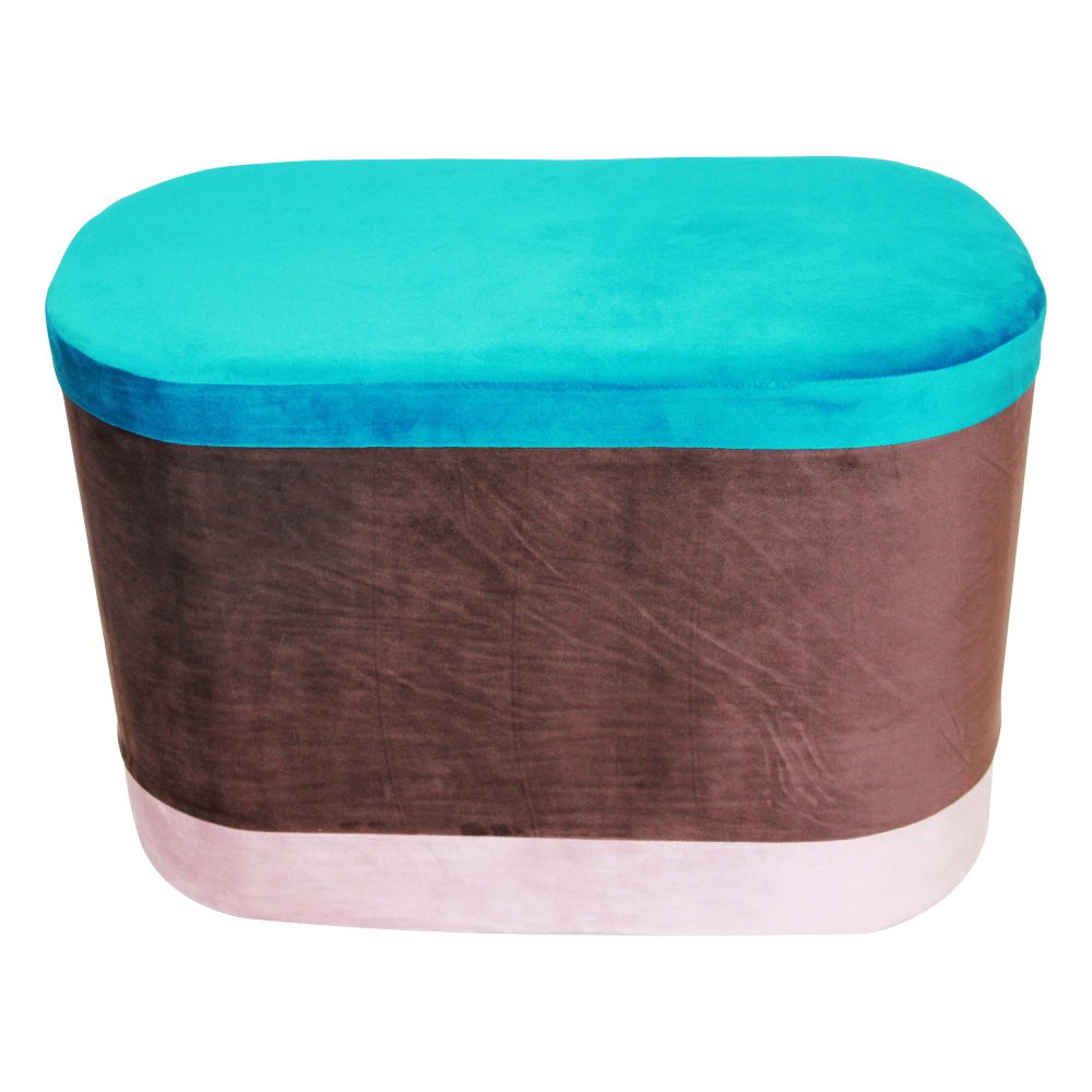 Velvet Cloth upholstered Pouff