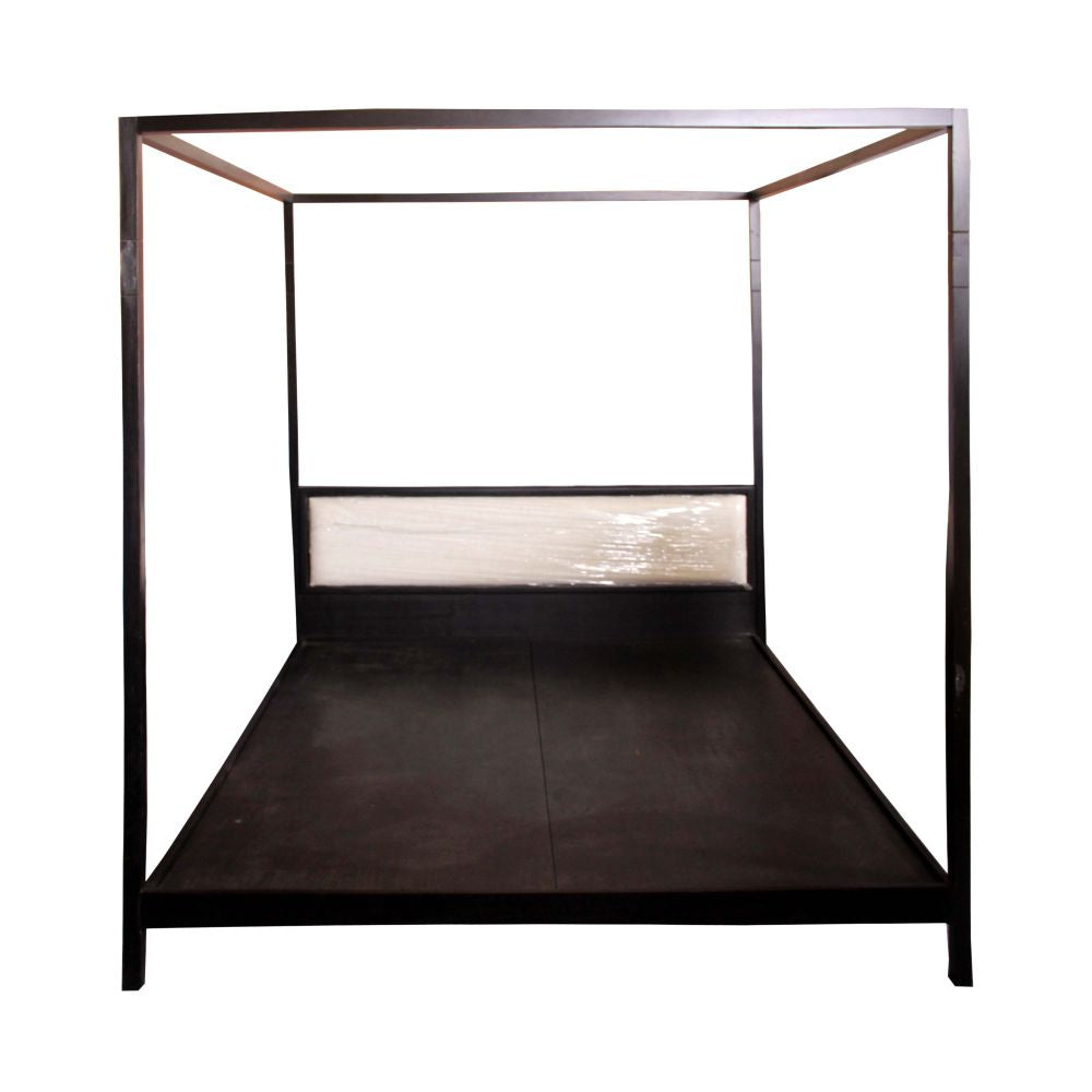 Sagwan Wood King Size Bed for Bedroom/Home/Hotel/Living Room Metal Frames