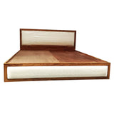 Solid Sagwan Wood Bed in Natural Finish for Bed