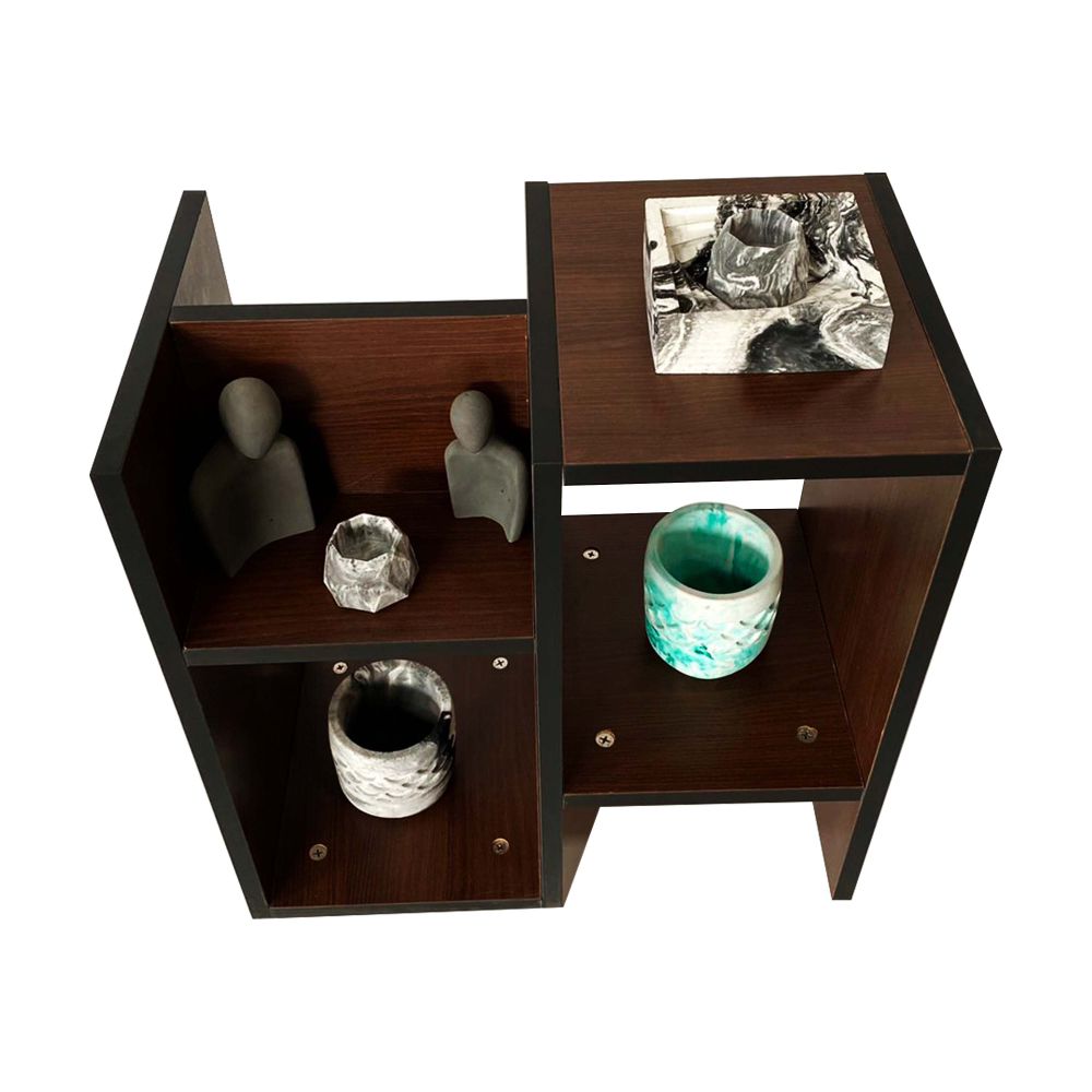 Wooden Open Shelves for Bedroom Engineered Wood Side Table Finish Color Laminated