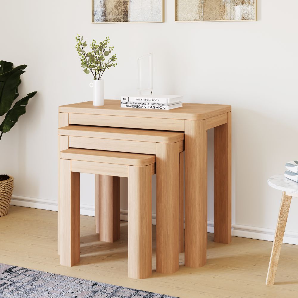 Nesting Side Table in Table end table Side table Color Natural oak