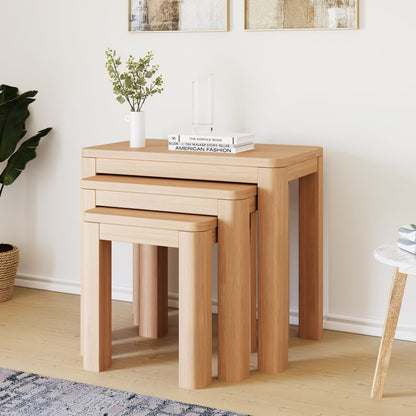 Nesting Side Table in Table end table Side table Color Natural oak