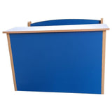 Dual Desk For School Students In Metal Frame Wooden Top