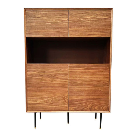 Bar Cabinet in sagwan wood in teak finish