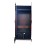 Walnut Finish Rattan Door With Storage Cabinet Standard Length