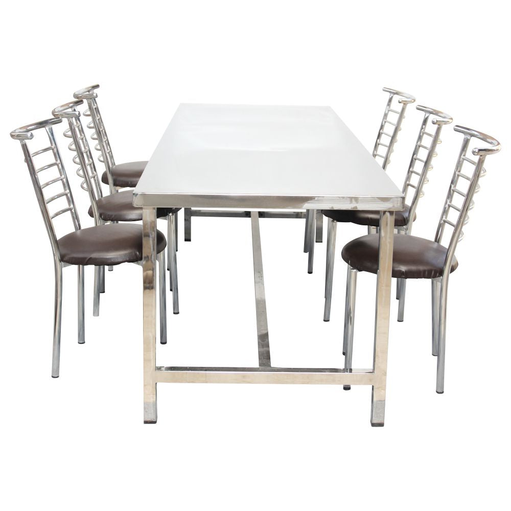 Dining table in steel