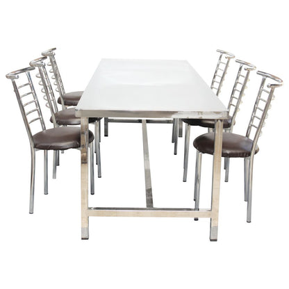 Dining table in steel