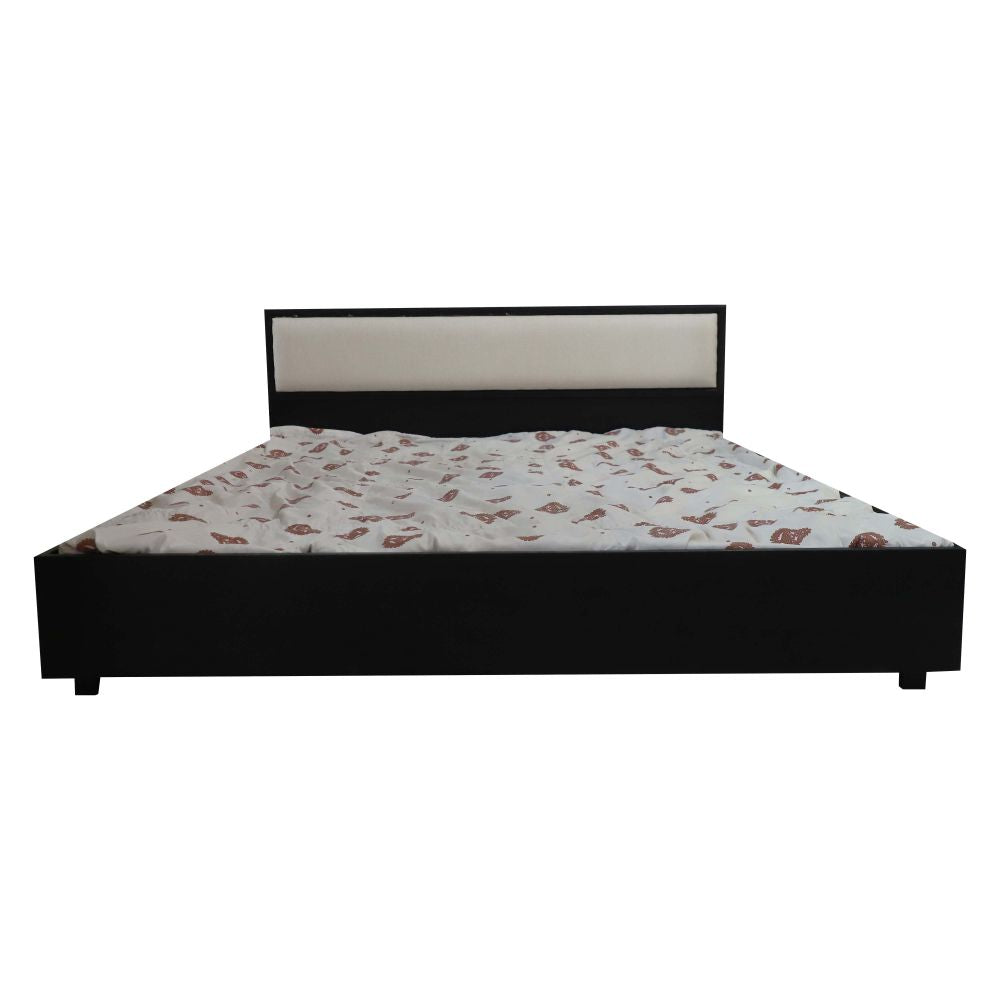 WOODEN BED MID WALNUT COLOR MINIMALIST QUEEN SIZE (6X6 FT)