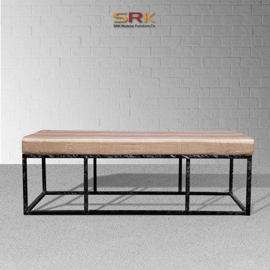 Seating Bench Metal Frame With Cushion For Living Room