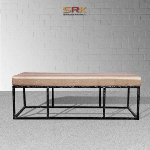 Seating Bench Metal Frame With Cushion For Living Room