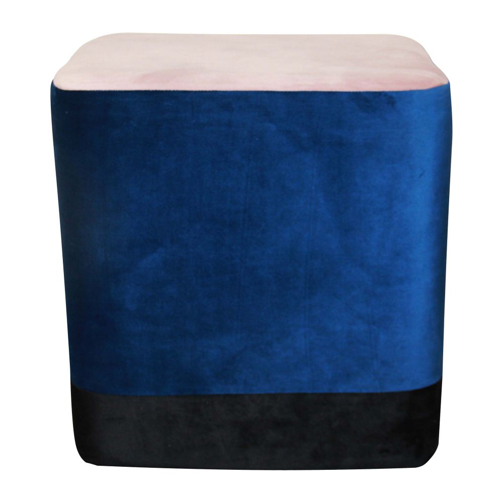 Velvet Cloth upholstered Pouff
