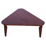 Vintage Walnut Finish  Center Table Made of Solid Shagan Wood Coffee Table