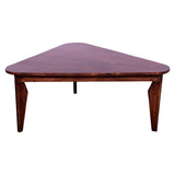 Vintage Walnut Finish  Center Table Made of Solid Shagan Wood Coffee Table