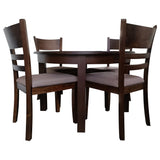 Wood Dark teak Finish With Dining Table And Chair