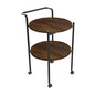 Bar Trolley Solid wood Serving Trolley with Lockable Wheels for Home And Restaurants