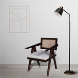 STYLISH LOUNGE CHAIR CANING BACK SAGWAN WOOD FRAME BACK SEAT WITH CUSHION