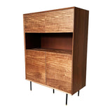 Bar Cabinet in sagwan wood in teak finish