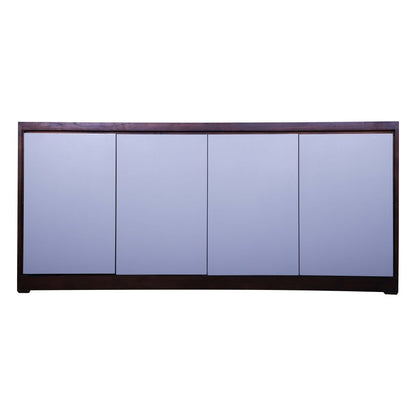 DISPLAY AND T.V UNIT WITH 4 DOORS  DUAL COLOUR WHITE PAINTED SHUTTER WITH TEAK FINISH BODY